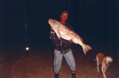 Price Gammon caught and released this huge red drum on east beach