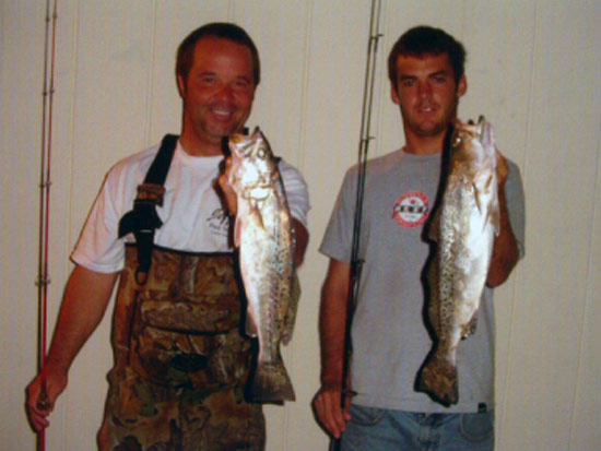 surf fishing speckled trout