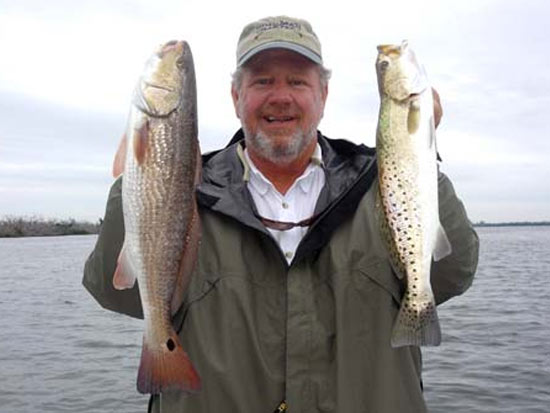 one redfish one speck